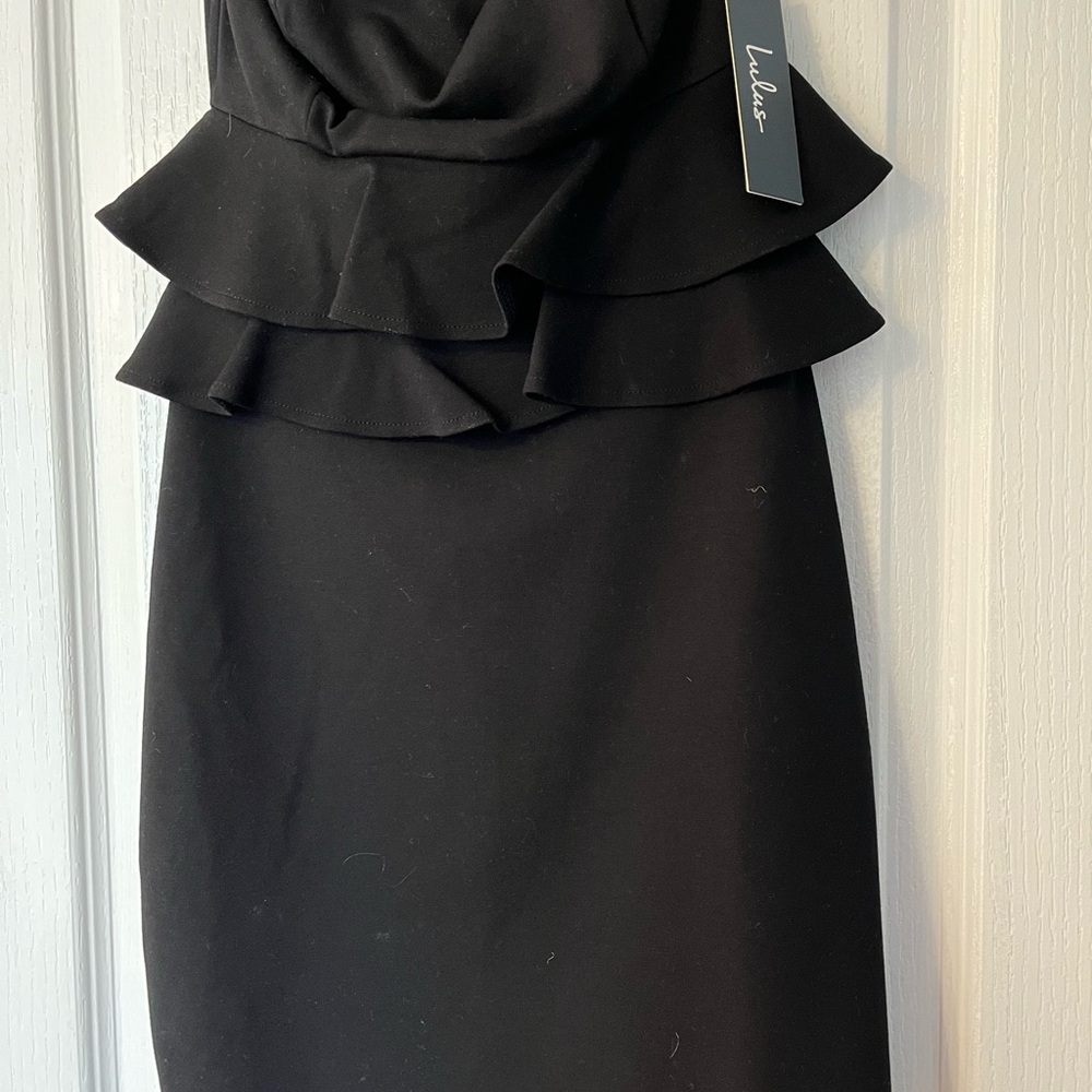 Lulus black strapless mini dress